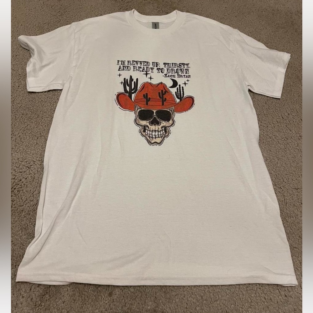 Zach Bryan Skelton Tee Size Large